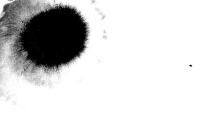 A large black blobs against a white background