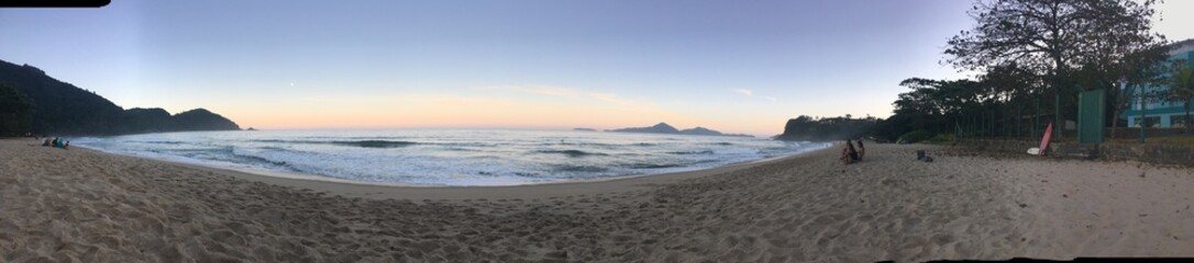 panoramic view from the amazing beach colourful sky
