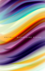 Abstract background - fluid color gradient waves, with dynamic motion line effect. Vector Illustration For Wallpaper, Banner, Background, Card, Book Illustration, landing page