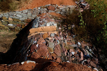 Farm pits that collect rain water.