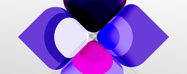 Abstract background - geometric cut paper design flower or square shape composition. Vector Illustration For Wallpaper, Banner, Background, Card, Book Illustration, landing page