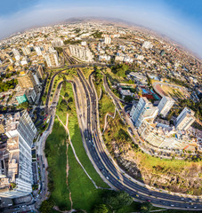 LIMA, PERU: Aerial view of Miraflores town in Lima, peru.