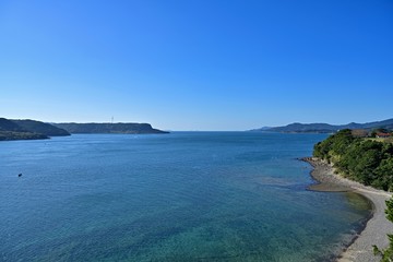 平戸大橋から見た紺碧の海の情景＠長崎