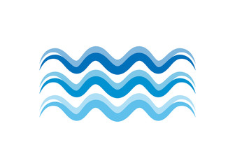 Water Wave Icon. Surf Logo. Vector Isolated On White Background. Hand Drawn Water Wave Icon. For Water Logo, Sign, Symbol, Surfing Icon, Sea And Ocean Logo. Abstract Ocean Waves Vector