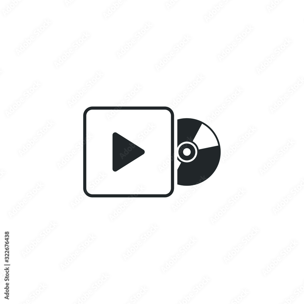 Leinwandbilder cd or dvd icon template color editable. cd or dvd symbol vector sign isolated on white background il