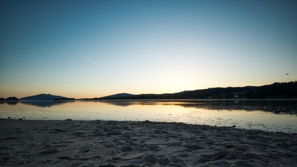 playa atardecer