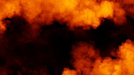 Abstract smoke steam moves on a black background . The concept of aromatherapy. Stock illustration,