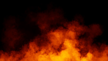 Fog and mist effect on black background. Smoke fire texture overlays. Design element.