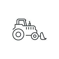 Tractor icon template color editable. Tractor symbol vector sign isolated on white background illustration for graphic and web design.