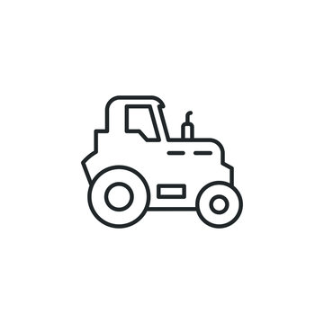 Tractor icon template color editable. Tractor symbol vector sign isolated on white background illustration for graphic and web design.