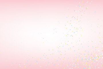 Abstract random pastel color particles on pink background. EPS10 vector illustration.