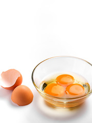 Organic chicken eggs food ingredients concept