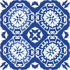 Portuguese ornamental azulejo ceramic.