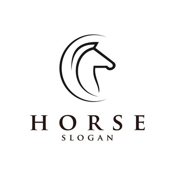 Creative horse logo vector for inspiration.