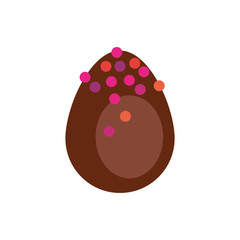 easter egg painted dotted flat style