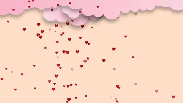 Vdo vector Valentine and Hearts Background Floating with Happy Valentines Day Greetings. Vector Illustration.