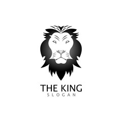 lion head logo template vector icon