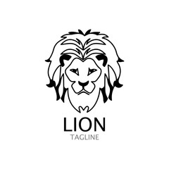 Obraz premium lion head logo template vector icon