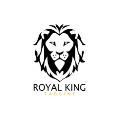 lion head logo template vector icon