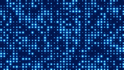 Dot  white blue pattern screen led light gradient texture background. Abstract  technology big data digital background. 3d rendering.