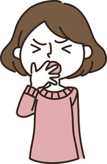 咳エチケット女４