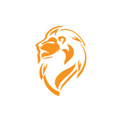 lion head logo template vector icon