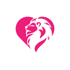 lion head logo template vector icon