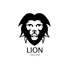 lion head logo template vector icon