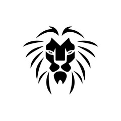 lion head logo template vector icon