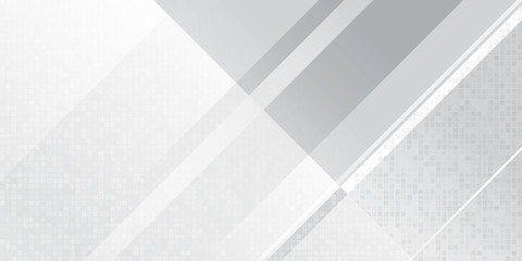 Modern white background with silver light shiny box square rectangle effect vector illustration