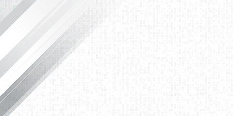 Modern white background with silver light shiny box square rectangle effect vector illustration