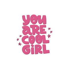 Flat vector quote illustration. Unique typography phrase