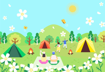 Exciting Spring Picnic Illustrations Collection
