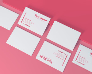 mockup business cards for companies and retail. Mockup card design for print templates and advertising. identity card for media communication and professional print branding. company paper card design