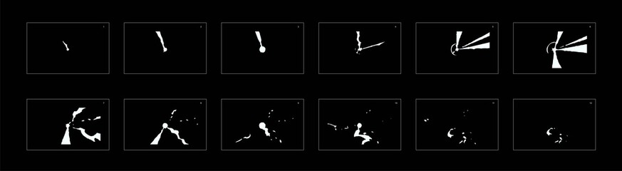 Shine animation effect. frame by frame classic animation sprite sheet for game, cartoon, video, animation or motion. © Nipun Kundu