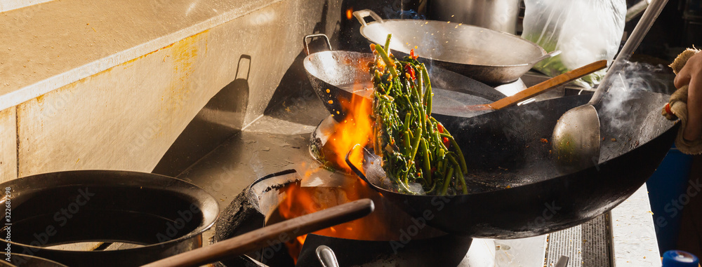 Poster stir fry vegetable