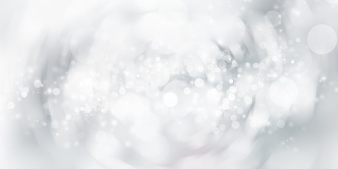 white and gray blur abstract background. bokeh christmas blurred beautiful shiny Christmas lights