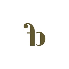 fb letter logo fashion icon vector
