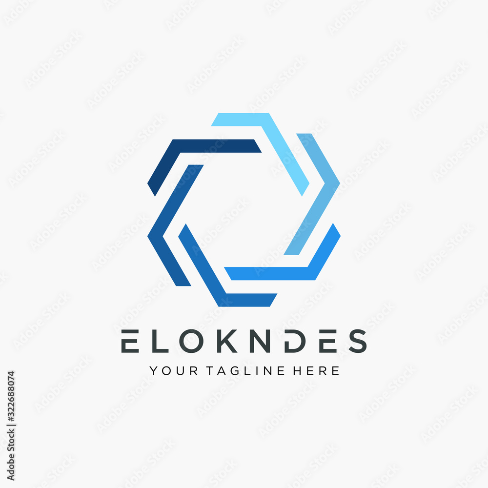 Poster abstract letter o logo design with overlapping lines concept. modern logo for business company . vec