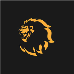 Lion Logo Template vector icon illustration design