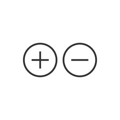 Obraz premium plus minus and active passive web buttons, add or delete remove icons. Stock Vector illustration isolated on white background.