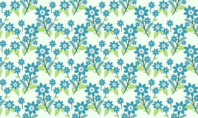 Beautiful spring flower pattern background, with leaf and floral romantic design.