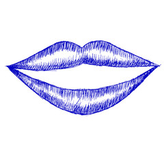 vector illustration of lips