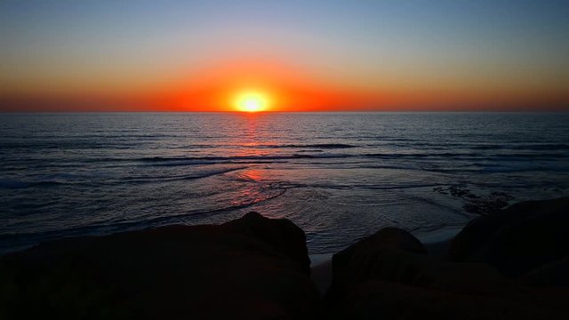 Ocean Waves Sunset
