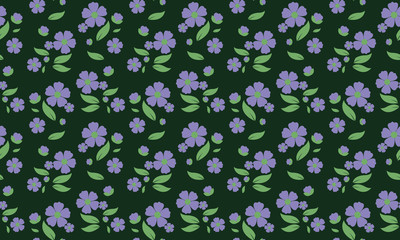 Simple spring floral pattern background, with leaf and floral elegant design.