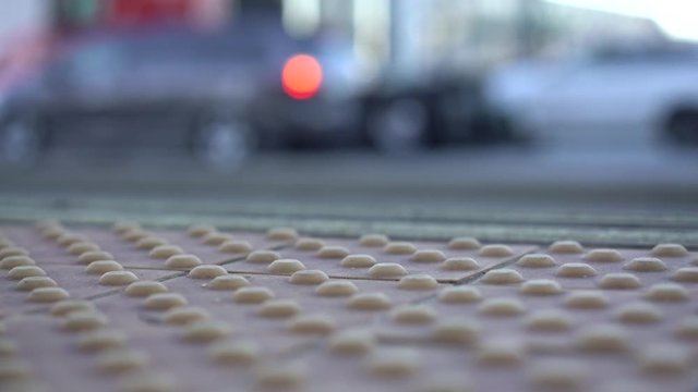 Train Platform stand back yellow line in San Francisco