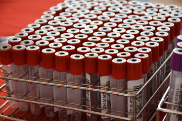 Blank blood tubes for blood donations