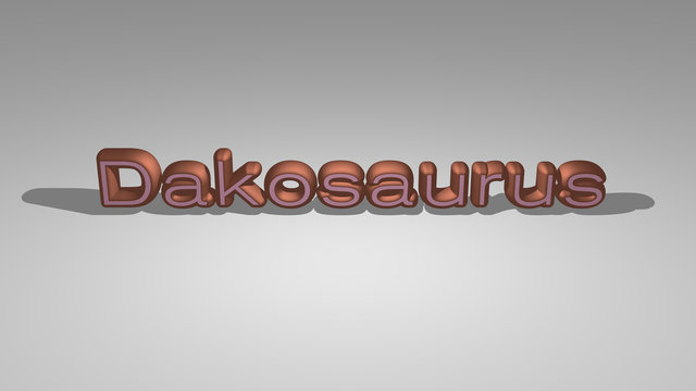 3D DAKOSAURUS illustration with colors
