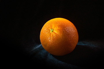 Healthy Orange on Black with Copy-Space