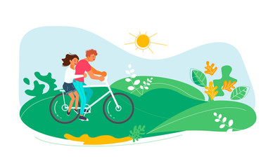 Summer outdoor activity cycling